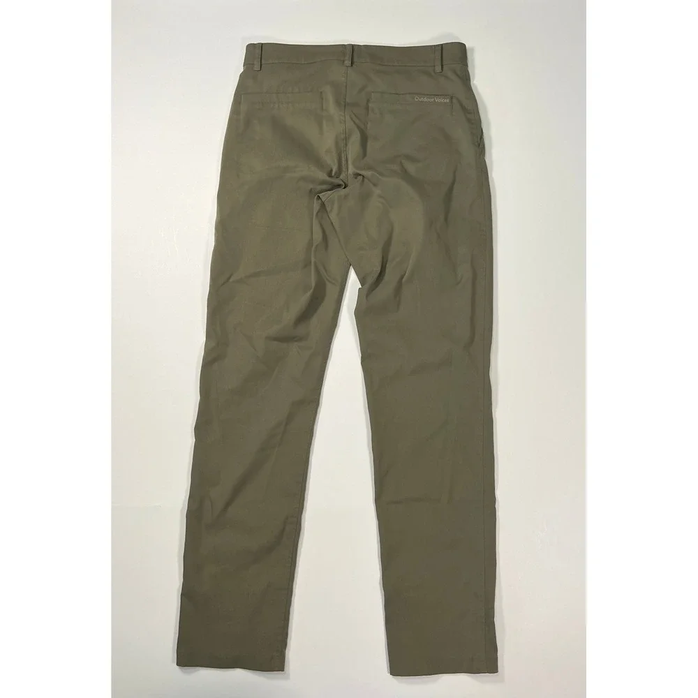Outdoor Voices TechTwill Birdie Pant Mens M Olive Green Golf Chino‎ Recycled